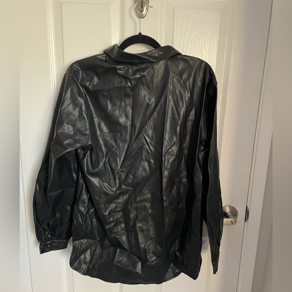 New Look Faux Leather Shacket - Picture 2 of 3